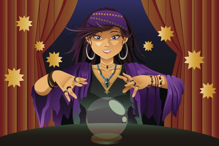 Fortune Teller with Crystal Ball