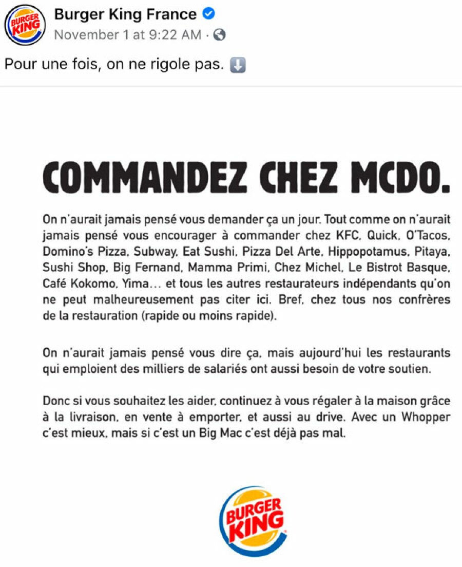 publicité Burger King /McDonald's