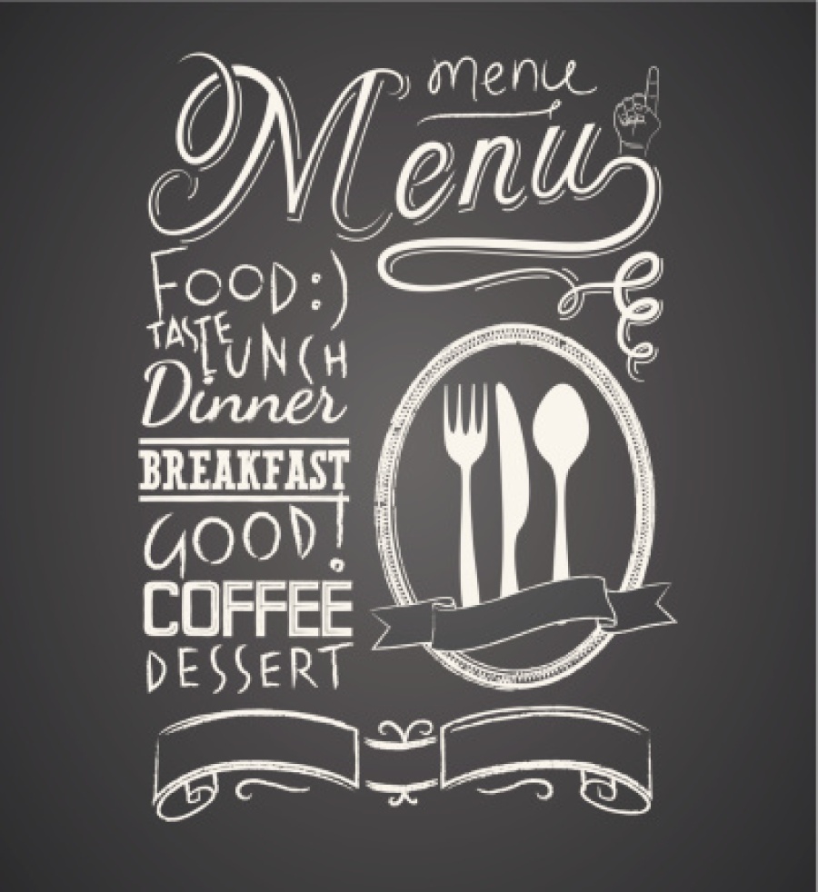 Chalkboard Menu Illustration
