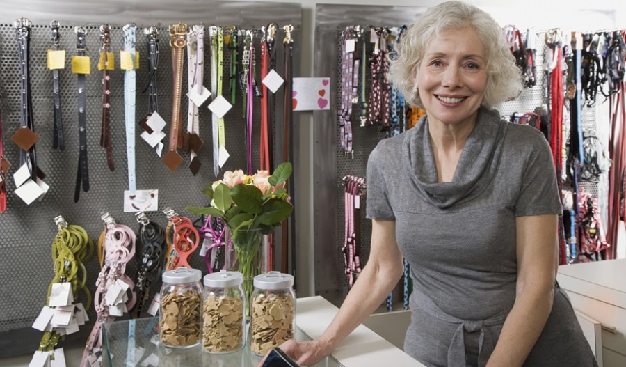 Female owner of a pet store.