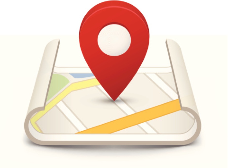 Map with a Pin