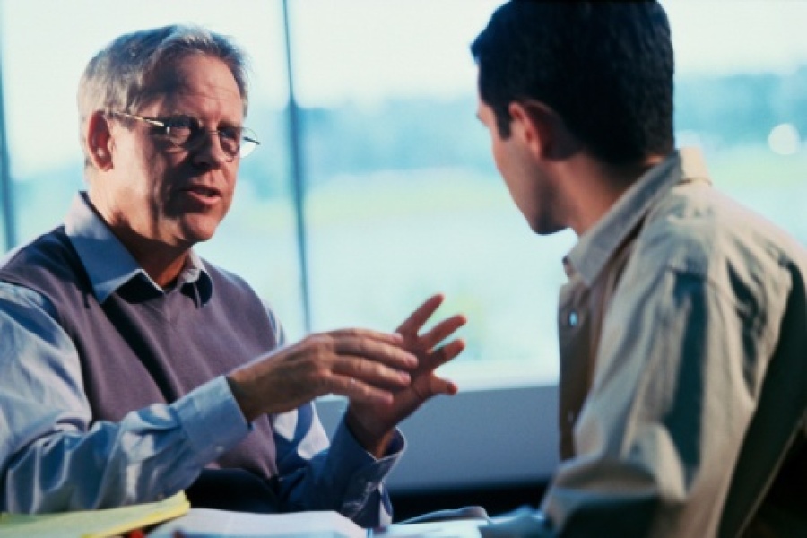 Two Men Talking