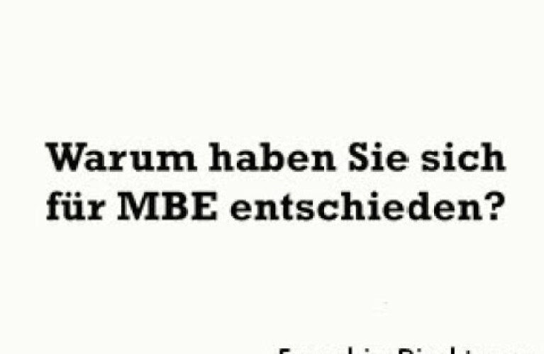 2. Warum MBE?