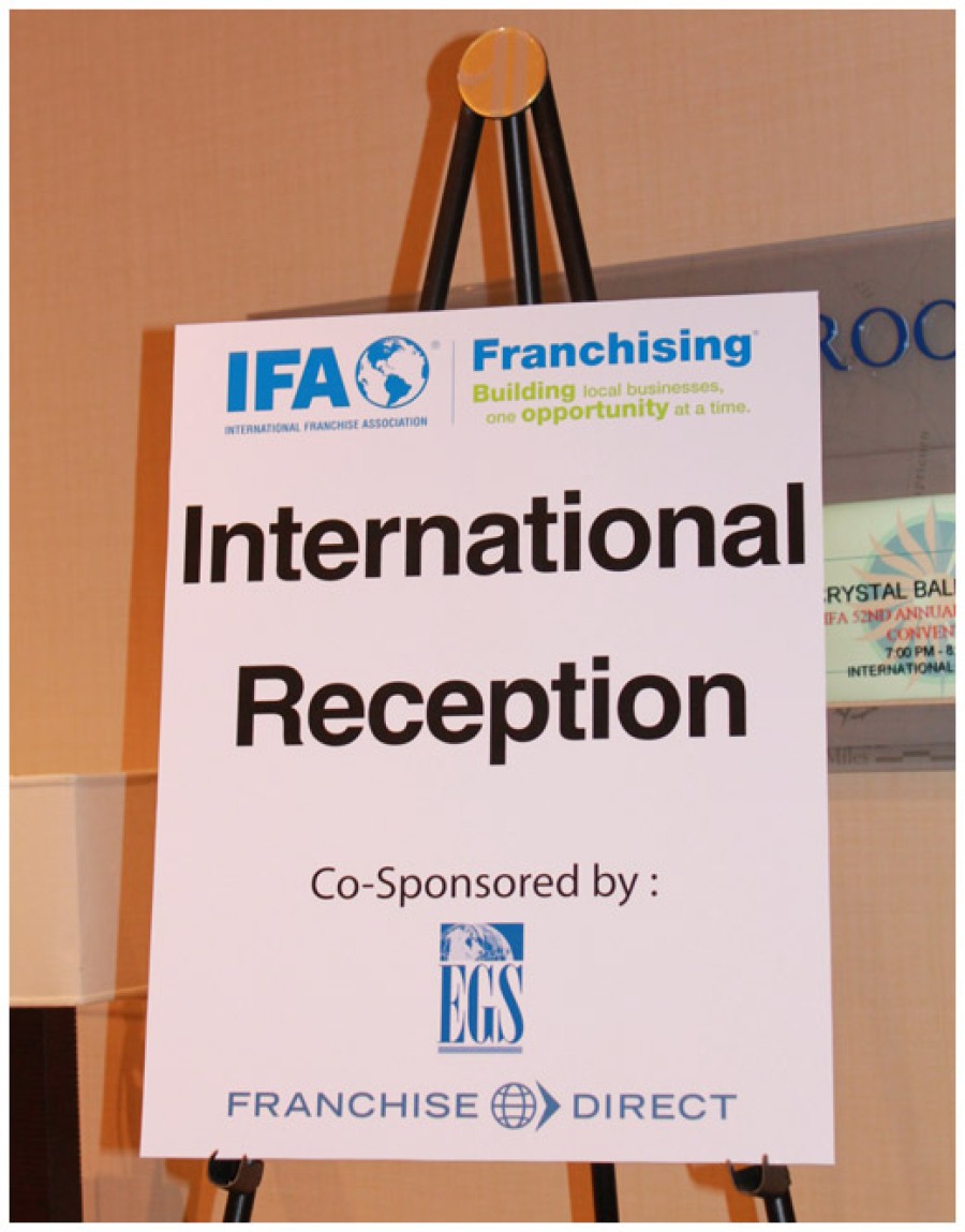 International reception sponsored by Franchise Direct