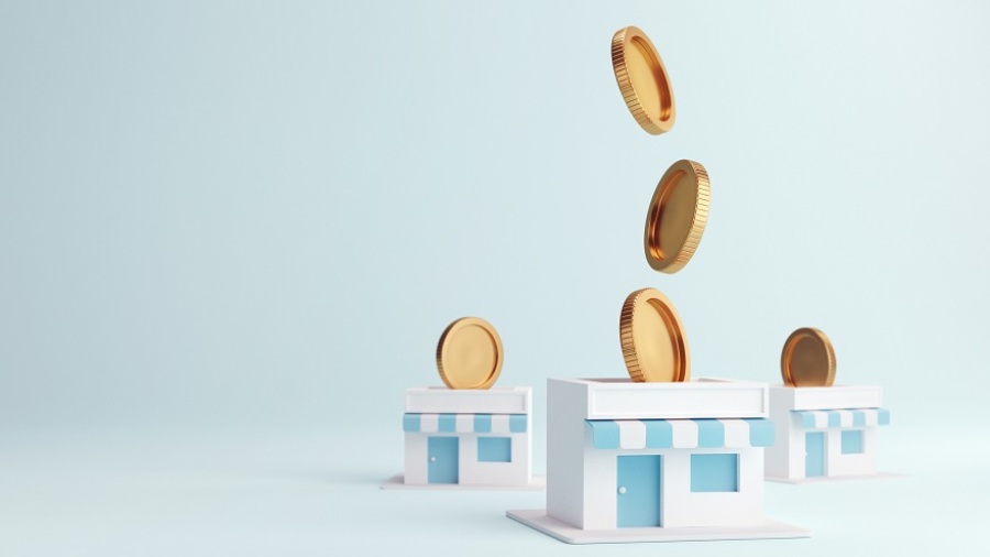 Coins going into three franchise stores.