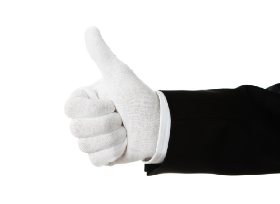 White Gloved Thumbs Up