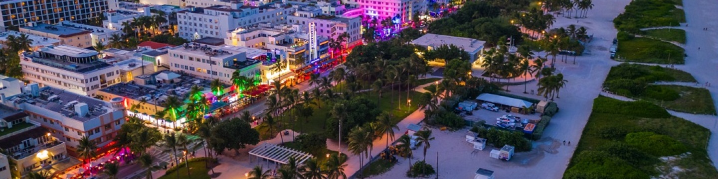 South Beach Miami Skyline Banner