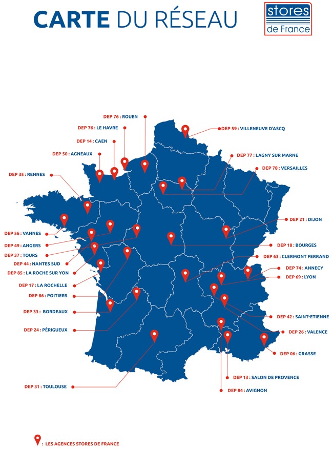 implantations franchise Stores de France avril 2022
