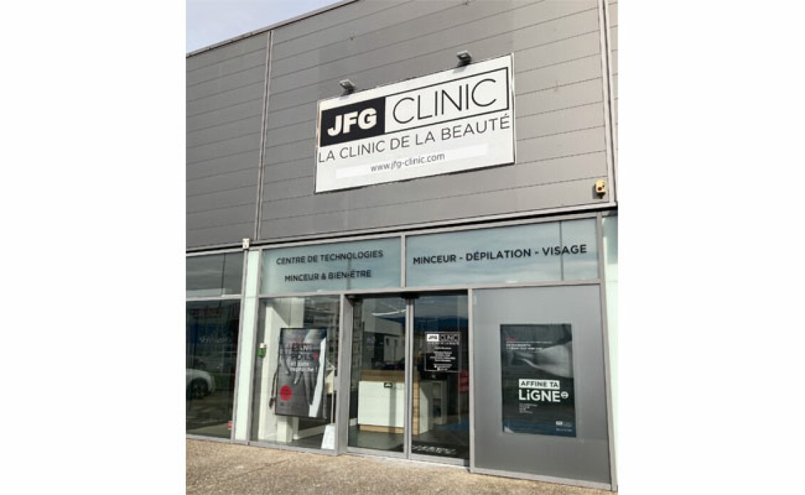 vue vitrine franchise beauté JFG CLINIC