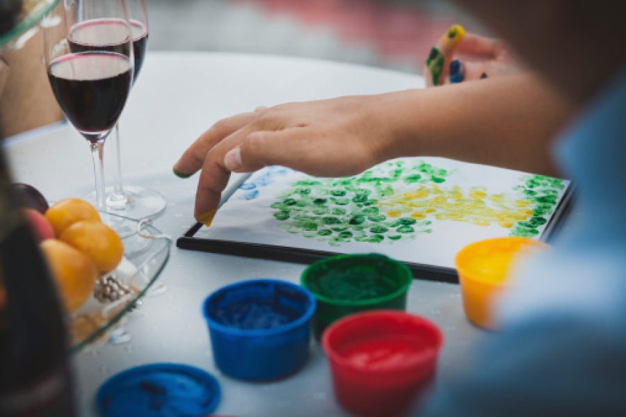 Painting Class with Wine