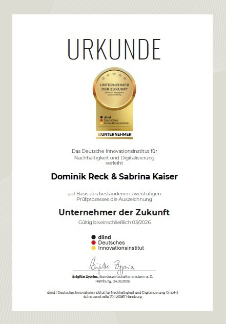 Lion and Crown GmbH diind Urkunde