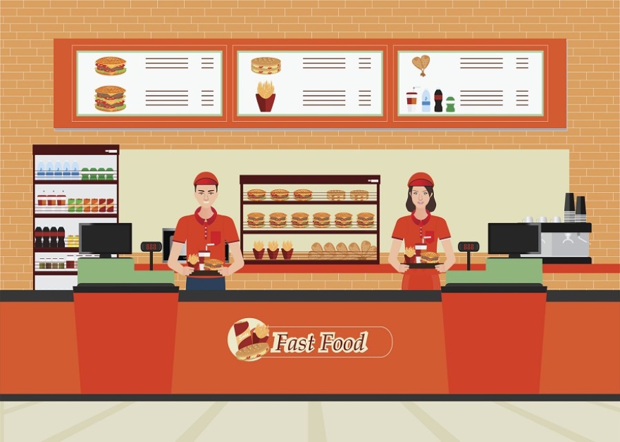 Fast Food Counter Animation