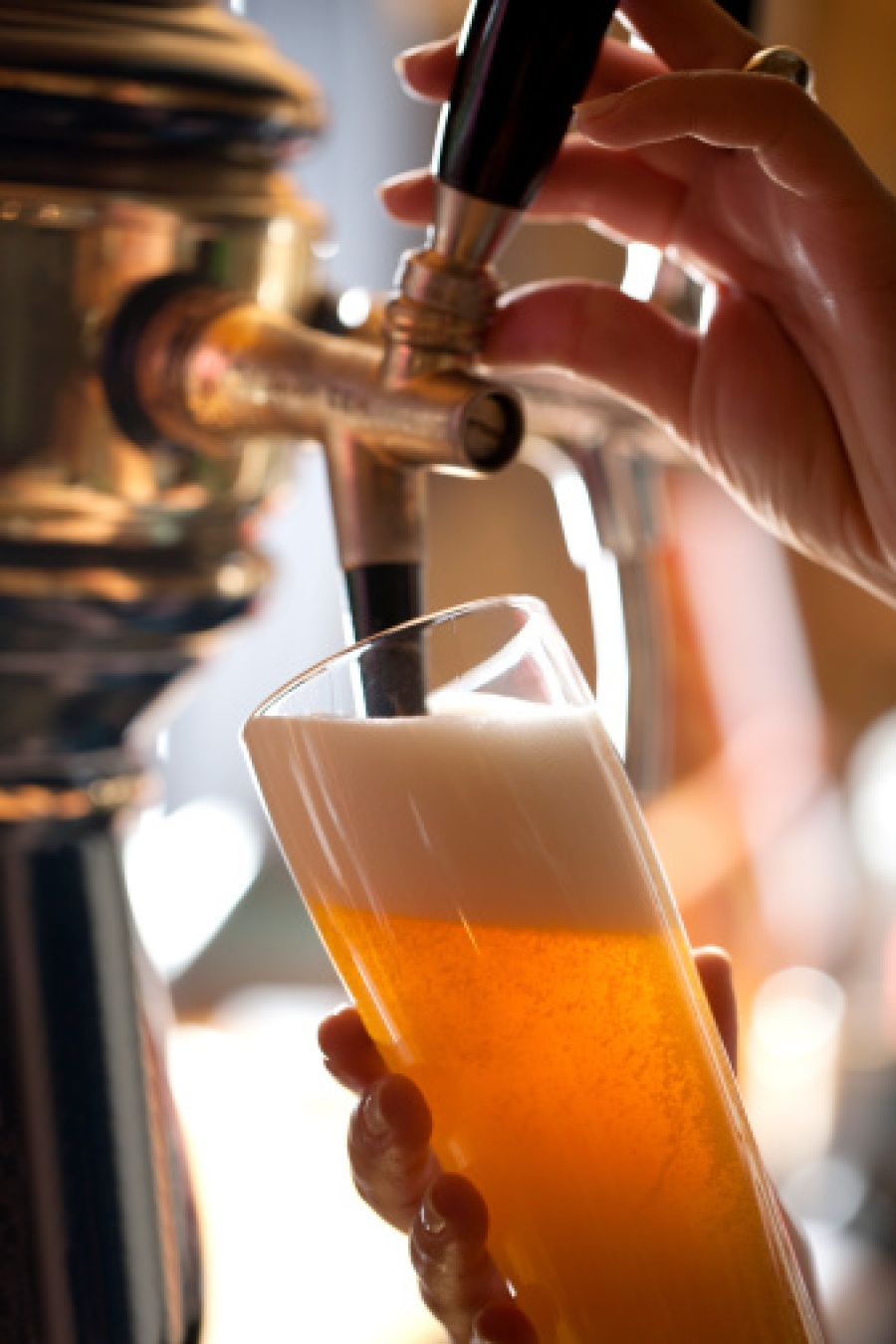 Draft Beer Being Poured
