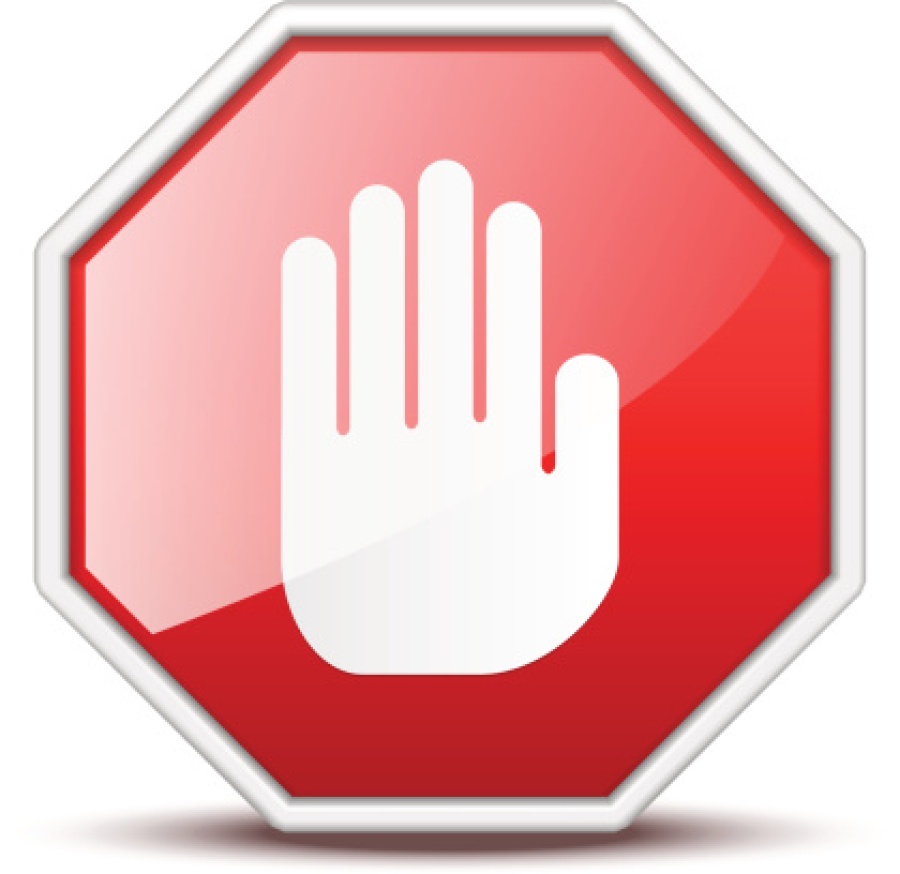 No Entry Hand Sign