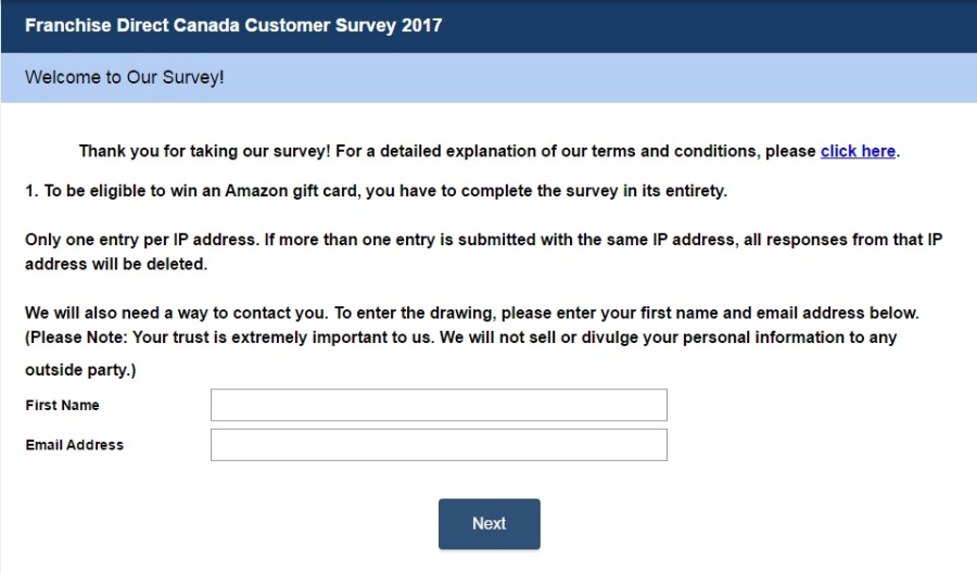 Prospective Franchisee Survey