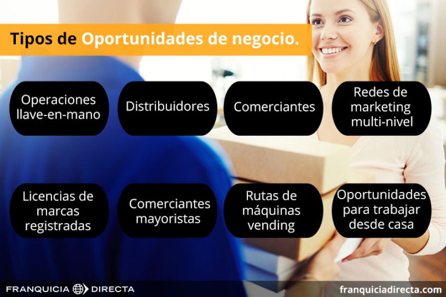 Franquicias vs Oportunidades de negocios - Tipos de oportunidades de negocios