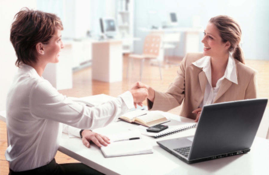 Businesswomen Shaking Hands