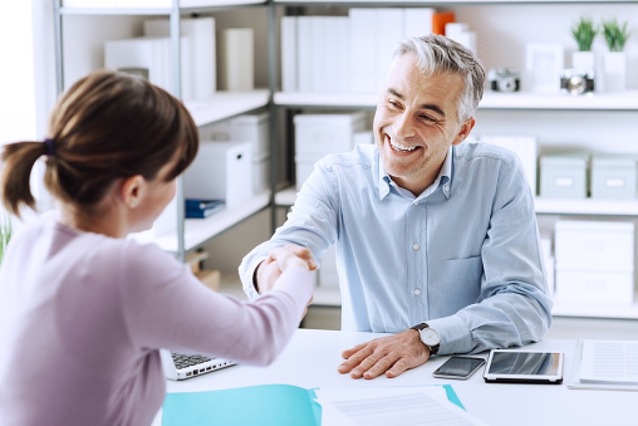 Man and Woman During Business Interview