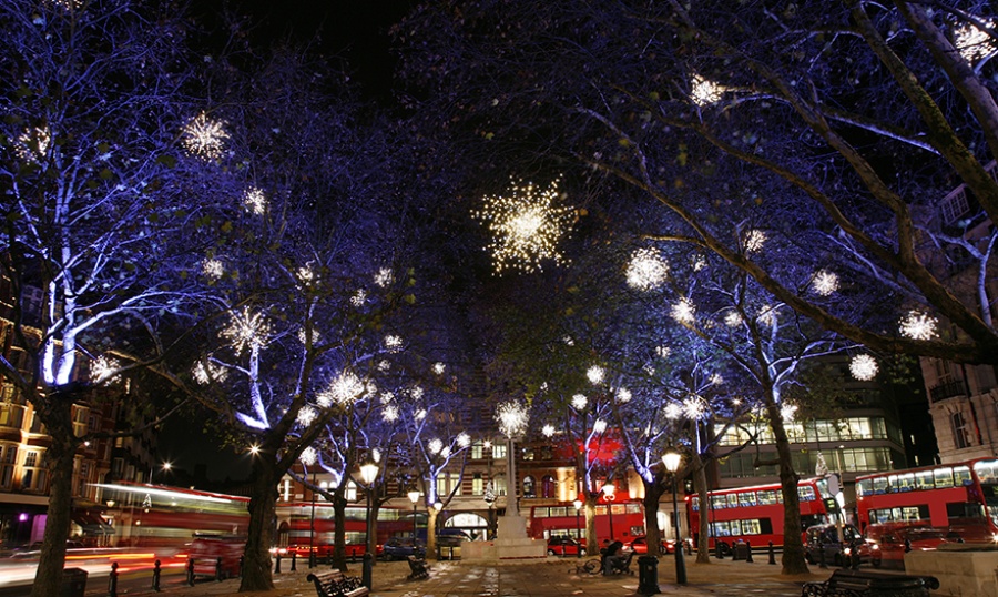 Decorated City Street