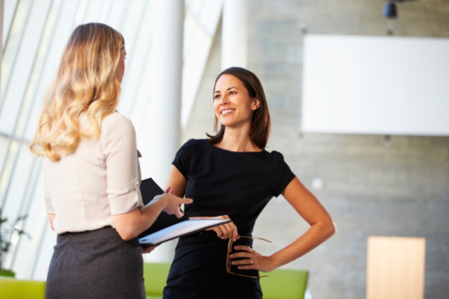 Two Businesswomen Talking