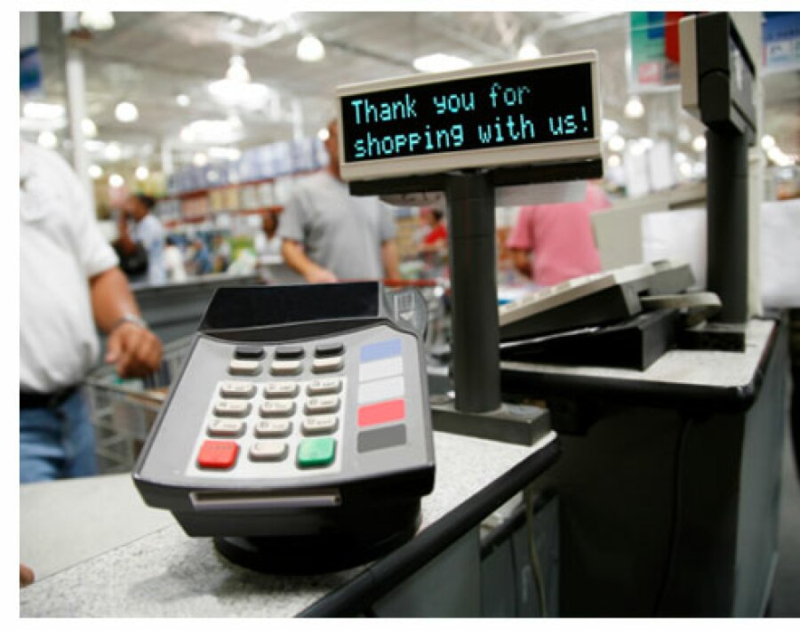 Shopping in a mall franchise