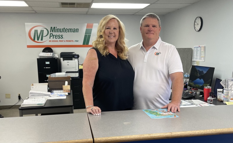 Minuteman Press Mesa AZ President's Club - Devin and John Weiss at Shop.jpg